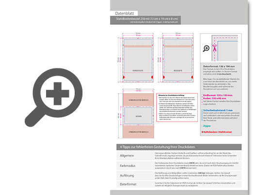 Product Bild standbodenbeutel_250_ml_(13_cm_x_19_cm_x_8_cm)_mit_individuellem_boden_mit_zipper__4-farbig_bedruckt